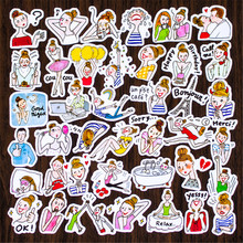 Homemade stickers city fashion girl album decorative diary 40 pcs scrapbooking 2024 - buy cheap