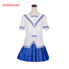 VEVEFHUANG Anime Fruits Basket Cosplay Costume Tohru Honda Tops+Skirt Japanese School Uniform Women Halloween Carnival Dress 2024 - buy cheap