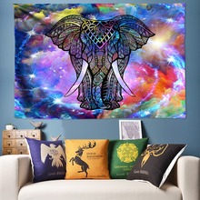 Boho Decor Elephant Tapestry Large Wall Hanging 3D Animal Psychedelic Wall Tapestries Yoga Rug Big Size Wall Art Poster Pictures 2024 - buy cheap