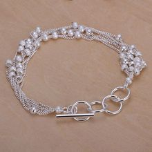 925 jewelry silver plated  jewelry bracelet fine fashion six line beads bracelet top quality wholesale and retail SMTH030 2024 - buy cheap