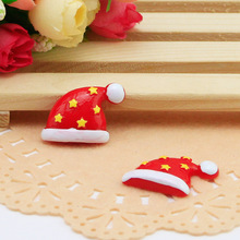 10pcs/lot Resin Flat Back Cute Christmas hat  23*30mm Cabochon Girls Hair Bow Center Making Boys Crafts DIY 2024 - buy cheap