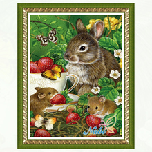 animals full gear 3d diy rhinestone 3755R - Square diamond mosaic painting Diamond embroidery cross stitch 2024 - buy cheap