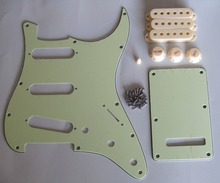 KAISH ST  SSS Pickguard Set Mint Green w/ Aged White Pickup Covers,Knobs,Switch Tip 2024 - buy cheap