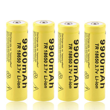 Cncool 4 pces 3.7 v 9900mah 18650 bateria de lítio bateria bateria de lítio recarregável para pilhas de lanterna transporte da gota 2024 - compre barato