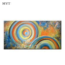 Fashion Handmade Abstract Colorful Rainbow Oil Painting On Canvas Wall Art Pictures For Living Room Home Decor no framed 2024 - buy cheap