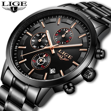 LIGE New Mens Watches Top Brand Luxury Fashion Business Watch Men Sport Waterproof Clock Quartz Wristwatches Relogio Masculino 2024 - buy cheap