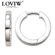 Hinged Hoop Earrings Creole Classic  Style Trendy Fashion Good European Jewerly For Women Gift silver-plate 2024 - buy cheap