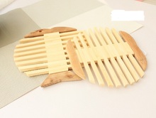 1PC Creative Fish Shape Carbonized Wood Cup Coaster Bowl/Pot Holder Wooden Heat Insulated Pad OK 0111 2024 - buy cheap