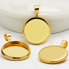 Пустая основа с покрытием из настоящего золота, не быстро выцветающее кольцо, подходящая для установки 14 мм подноса для стеклянных кабошонов, изготовления ювелирных изделий, 10 шт./лот 2024 - купить недорого