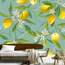 Fruit wallpaper,Seamless Floral Pattern,3D modern murals for the living room store kitchen background wall silk cloth 2024 - buy cheap