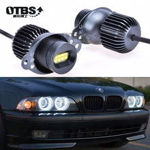 Anillo de luz LED con Halo de Ojos de Ángel para coche, 1 Juego de Chips Cree de 80W, Bombilla Canbus para BMW E90, E91, 318i, LCI, 09-11, DRL, sin errores, estilo de coche 2024 - compra barato