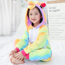 Children Cartoon Pajamas Winter Long Sleeve Sleepwear Boys Onesies Girls Pajama Sets Kids  Unicorn Pegasus Animal Pyjama 2024 - buy cheap