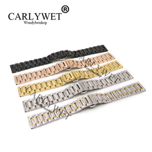 CARLYWET 14 16 18 19 20 21 22 24 26 28 30mm Replacement Watch Band Bracelet For Omega Rolex Tudor Breitling Tissot 2024 - buy cheap