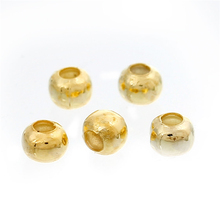 DoreenBeads-espaciadores de bolas lisas de color dorado, cuentas de 3mm de diámetro, 1000 Uds. (B01091), yiwu 2024 - compra barato