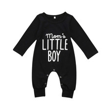 Infant Newborn Black Cotton Jumpsuit Baby boy Romper Baby girl Autumn Long Sleeve Clothes Kid Child Letter Print Rompers Bebe 2024 - buy cheap