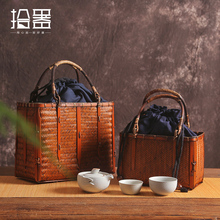 Bolsa de mão de bambu para mulheres, artesanal, luxuosa, cesta de bambu para praia, organizador de viagem, caixa de armazenamento, verão, 2019 2024 - compre barato