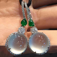 Brinco boêmio vintage pedra verde, brinco pingente de pedras naturais para mulheres boho joias da moda 2019 2024 - compre barato