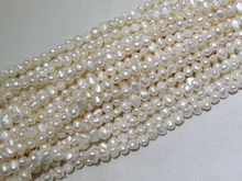 Wholesale Real Pearl Bead 5-8mm 15'' White Natural Freshwater Pearl Loose Bead Handmade Gift 2024 - buy cheap