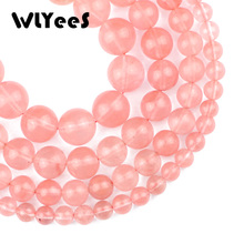 WLYeeS Natural Stone Watermelon red Stone beads 6 8 10 12mm Round space Loose Bead for Jewelry Bracelest Making DIY Accessories 2024 - buy cheap