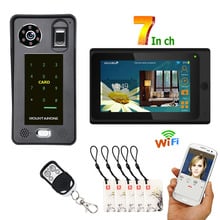 7inch Touch Screen Wired Wifi Fingerprint IC Card  Video Door Phone Doorbell Intercom System with Door Access Control System 2024 - buy cheap