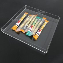 Accept Customized Size Square Hotel Catering Serving Tray Acrylic Candy Storage Tray 2024 - buy cheap