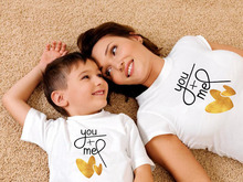 1pcs You and Me Kids Girls Boys Women Mom Daughter Son Family Matching Outfits T Shirts Clothes Tee Tops White Tee Shirts 2024 - buy cheap