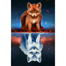 Diamond Embroidery Animal Diamond painting Reflection 5D DIY Diamond Mosaic Fox Full Sets Home Decor Wall stickers Cross Stitch 2024 - buy cheap