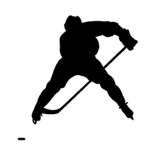 17.3*16.2CM Covering The Body Of Ice Hockey Player Stickers Car Styling Reflective Vinyl Car Decals Black/Silver C7-0109 2024 - buy cheap