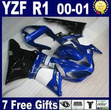 Kit de carenagem para yamaha, yzfr1 00 01, conjunto de carenagem motocicleta preto e branco, yzf r1 2000, 2001, lk51 2024 - compre barato