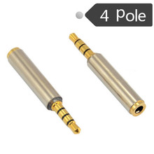 4 Pole Stereo 1/8" Male to 3.5mm Female Audio Adapter Headphone TRRS Convertor 2024 - buy cheap