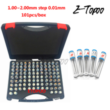 Herramienta de medición de 1,00-2,00mm con Pin de acero, 1,00 ~ 2,00, 0,01mm, 101 unids/lote 2024 - compra barato