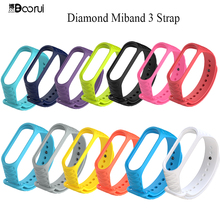 BOORUI mi band 3 strap diamond correa wrist strap for xiaomi mi 3 smart bracelets pulsera replace Belt for xiaomi mi3 smartband 2024 - buy cheap