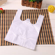 100pcs/lot 15*19cm Transparent Bags Shopping Bag Supermarket Plastic Bags With Handle Food Packaging Shopping Bags 2024 - buy cheap