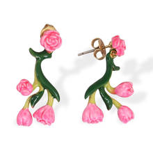 Multi Pink Flower China Original Design Flower Earrings Fashion Jewelry Sieraden Joyas Charm Jewellery Boucle D Oreille Earings 2024 - buy cheap