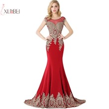 Wedding Evening Dresses 2022 Mermaid Long Party Prom Gown Gold Lace Applique Engagement Robes De Soirée Women Vestidos De Gala 2024 - buy cheap