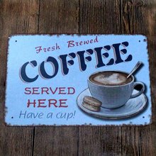 Coffee Tin Signs  Metal Plate Wall Pub  Home Art Party Decor Vintage Iron Poster Cuadros DU-5793 2024 - buy cheap