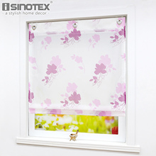 Luxury Floral Printed Roman Curtains with U-Shape Hooks High Quality Polyester Tulle for Home Kitchen Living Room Curtains Decor 2024 - buy cheap