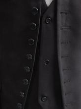 Men's fashion design custom slim tailoring long tuxedo stand collar black men's suit jacket + vest + pants 2024 - buy cheap