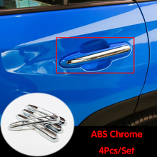 Acessórios de decoração para toyota rav4 rav 4 2019 2020., adesivo decorativo cromado em abs para maçaneta de carro. 4 peças 2024 - compre barato