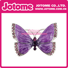 100pcs/ 50mm Purple Enamel Crystal Rhinestone Butterfly Pin Brooch Animal Insect Brooches Wedding Brooch For Decoration 2024 - buy cheap
