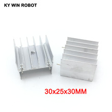 10pcs white Aluminium TO-220 30x25x30mm Heatsink TO 220 Heat Sink Transistor Radiator TO220 Cooler Cooling 30*25*30MM With 2pin 2024 - buy cheap