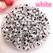 50pcs 6mm 8mm 8x10mm New Jewelry White Resin Spacer Beads Ball Mixed Evil Eye Pattern Beads for Jewelry Making DIY Bracelet 2024 - buy cheap