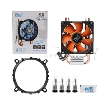 Fan Cooler Dual Heatpipe Aluminium PC CPU Cooler Cooling Fan For Intel 775/1155 AMD 754/AM2 2024 - buy cheap