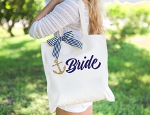 personalize nautical Wedding Bridesmaid Maid of Honor Tote Bags bridal shower company gift bags cluthces hen Party favors 2024 - buy cheap