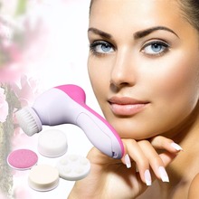 Escova elétrica de limpeza facial 5 em 1, mini spa, escova de massagem para cuidados com a pele do corpo, limpeza do rosto, ferramenta de limpeza 2024 - compre barato
