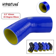 Intercooler de tubo de silicone, 2.5 ", 63mm, 45 graus, para acoplador de tubo de admissão, azul/preto e amarelo 2024 - compre barato