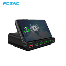 FDGAO Qi Wireless Charger USB Charging Staition 60W Quick Charge 3.0 Holder For iPhone XS X 8 Samsung Huawei Type-C AC Adapter 2024 - buy cheap