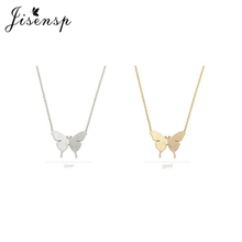 Jisensp Classic Cute Butterfly Necklace for Women Simple Animal Collier Women Long Chain Necklace Vintage Jewelry Party Gifts 2024 - buy cheap