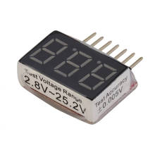 10pcs/lot 2.8V -25.2V 1-6S Lipo Battery Voltage Indicator Checker Tester 2022 - buy cheap