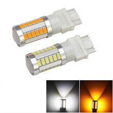 Bombilla de señal Led T25 3157 P27W P27/7W, luz Led T25 3156 para intermitente automático, luz de marcha atrás 3157 Led, luz blanca ámbar, 1 ud. 2024 - compra barato